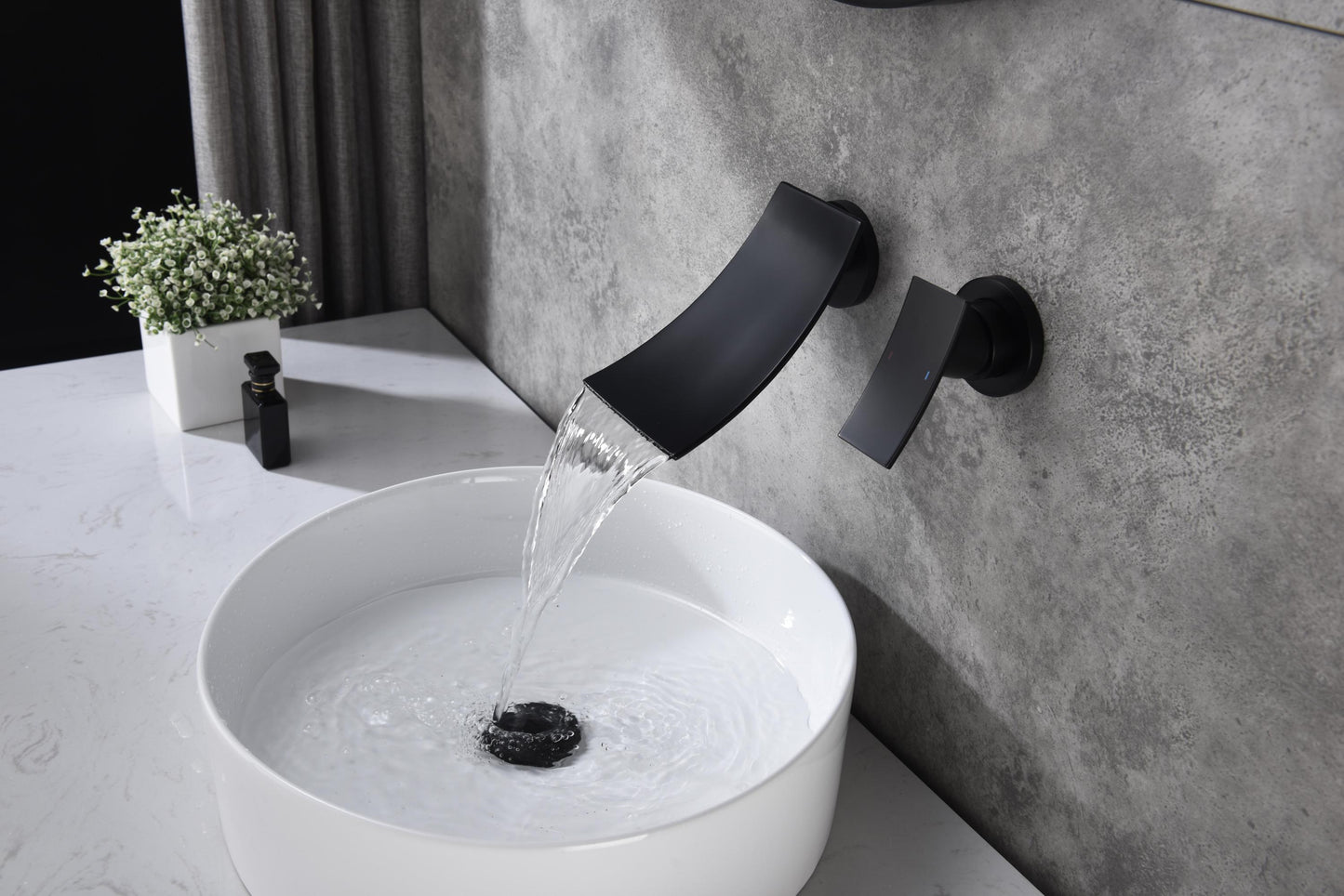 Wall Mount Widespread Bathroom Faucet