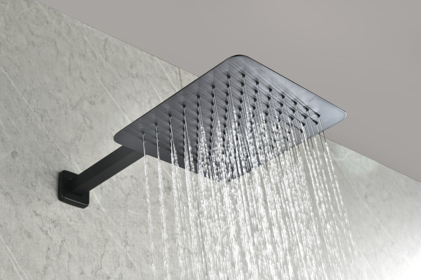 Wall Mounted Waterfall Rain Shower System With 3 Body Sprays & Handheld Shower