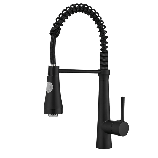 LED Commercial Kitchen Faucet with Pull Down Sprayer, Single Handle Single Lever Kitchen Sink Faucet