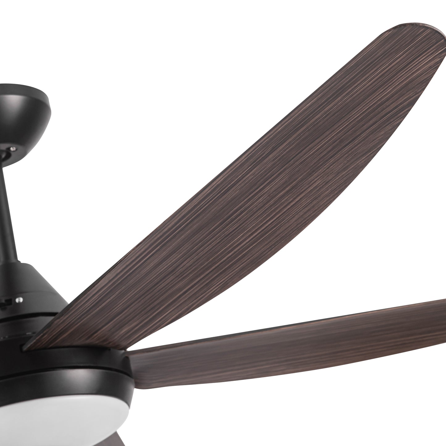 YUHAO 56 In Intergrated LED Ceiling Fan Lighting with Brown Wood Grain ABS Blade