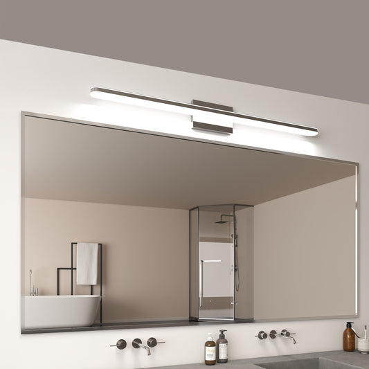 Modern LED Vanity Lights for Bathroom 39IN 24W Daylight White Chrome Light Fixtures Bathroom Lights Over Mirror Vanity Lighting Fixtures Vanity Light