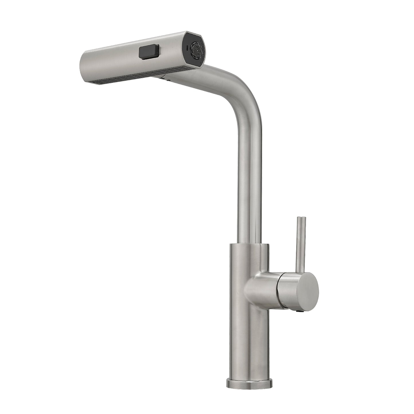 Kitchen Sink Faucet, Brushed Nickel Kitchen Faucets with Pull out Sprayer, Bar Faucet Single Hole Faucet