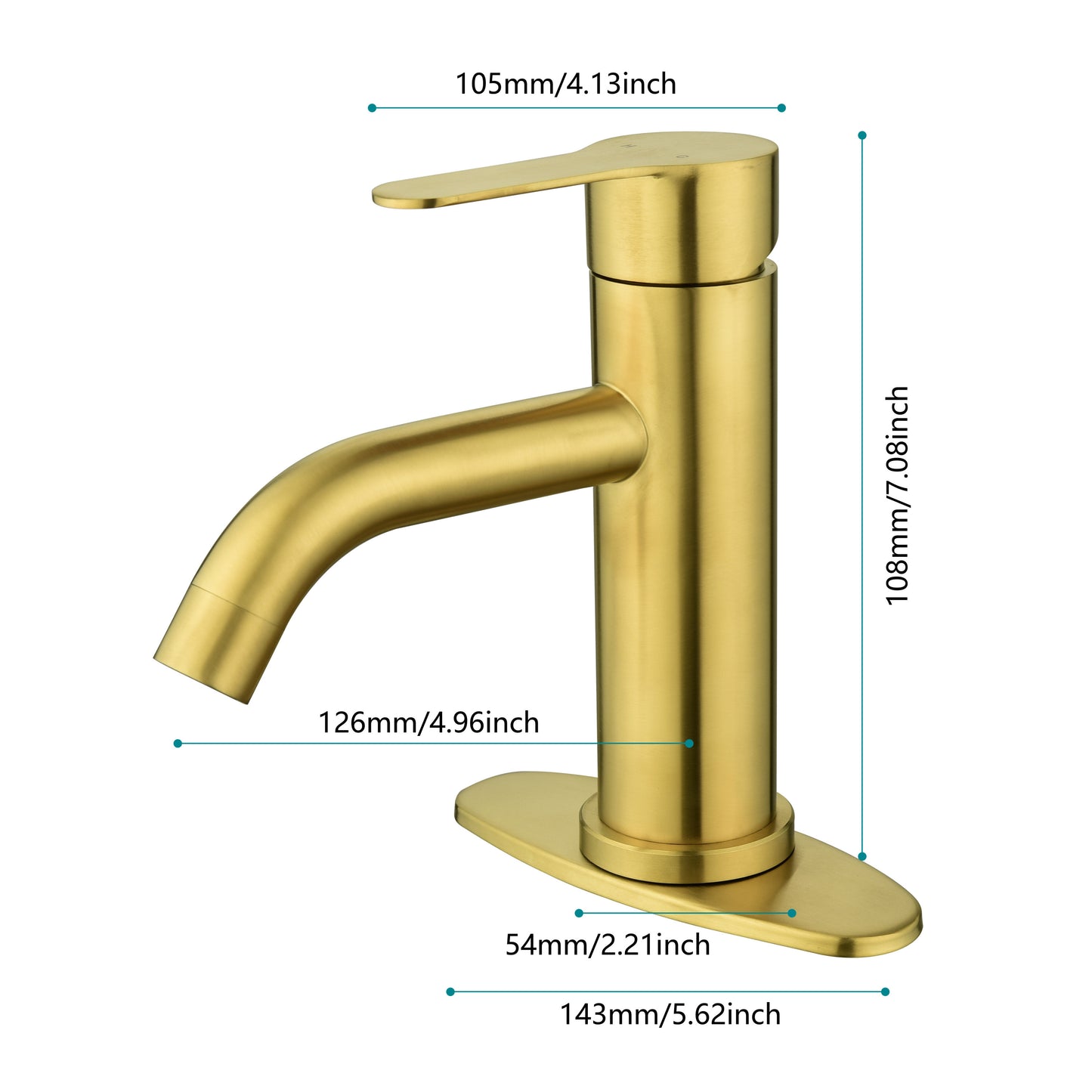 Grifo de baño con caño en cascada, Grifo monomando para lavabo de tocador de baño