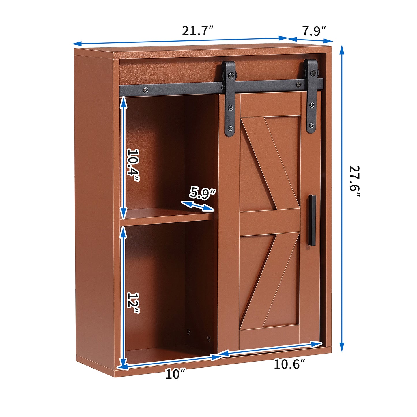 Gabinete de Almacenamiento de Pared de Madera, gabinete de Almacenamiento de baño de Inodoro de 5 Capas, gabinete Multifuncional con Puerta Ajustable, marrón Chocolate