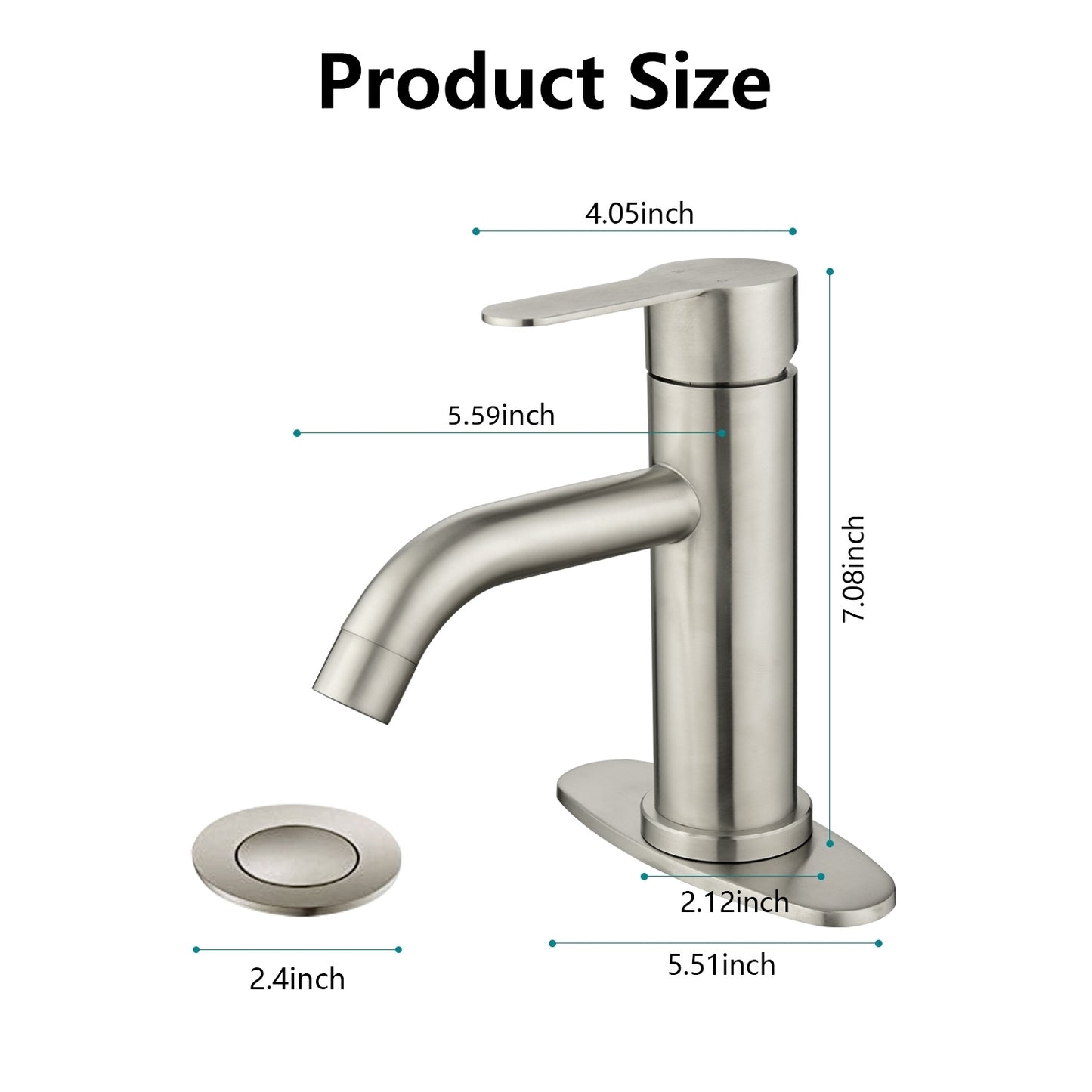 Waterfall Spout Bathroom Faucet,Single Handle Bathroom Vanity Sink Faucet