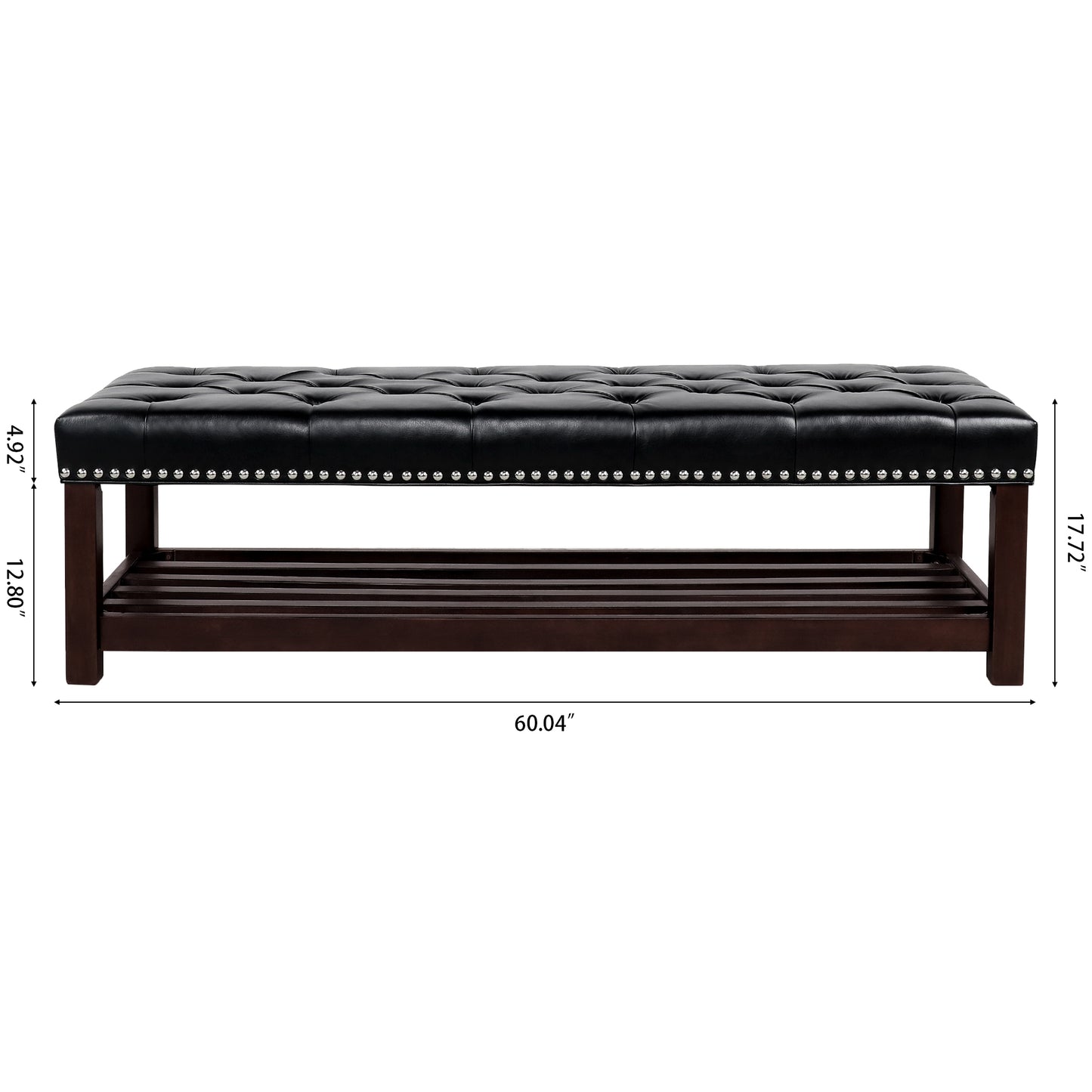 Wooden Base Upholstered Bench for Bedroom for Entryway