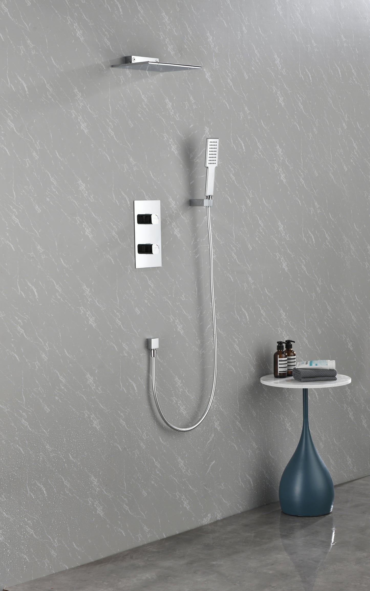 Waterfall Spout Wall Mounted shower  with Handheld   Shower  Systems