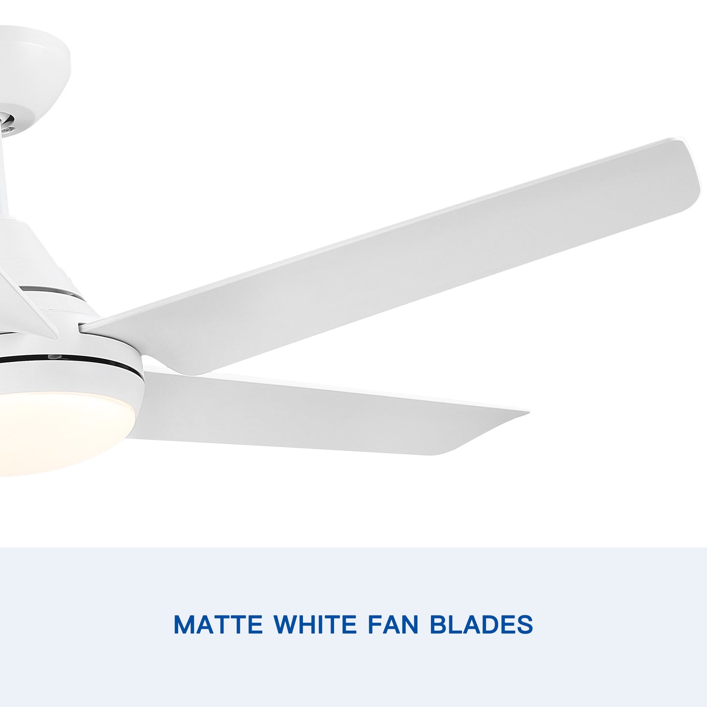 YUHAO 48 In Intergrated LED Ceiling Fan with White ABS Blade