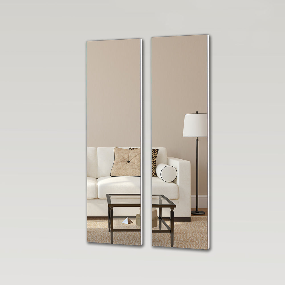 Wall Mount Mirror Set of 2.MDF Mirror Wall Mount at Horizontal & Vertical hanging