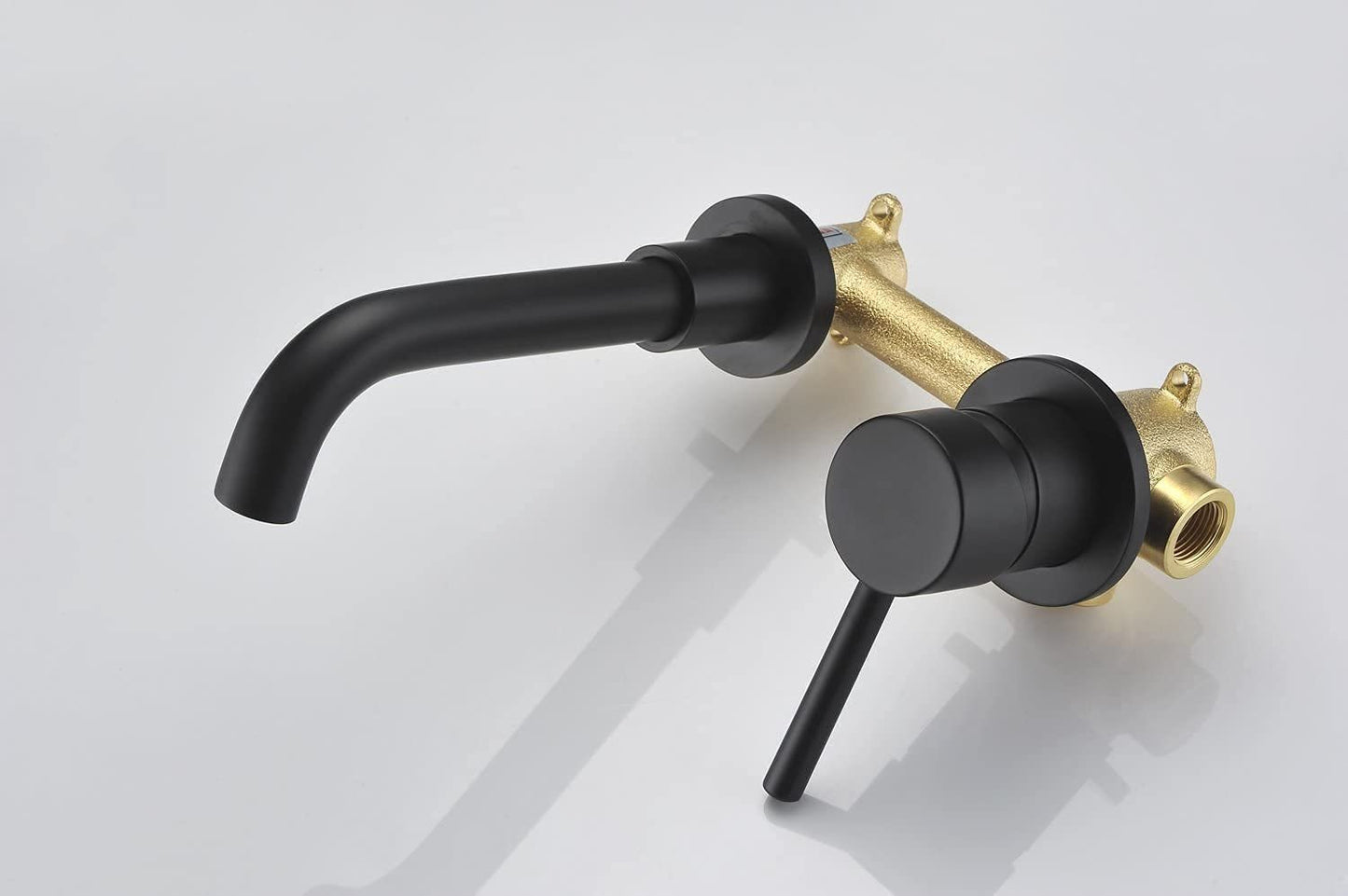 Wall Mount Single Handle Bathroom Faucet Matte Black