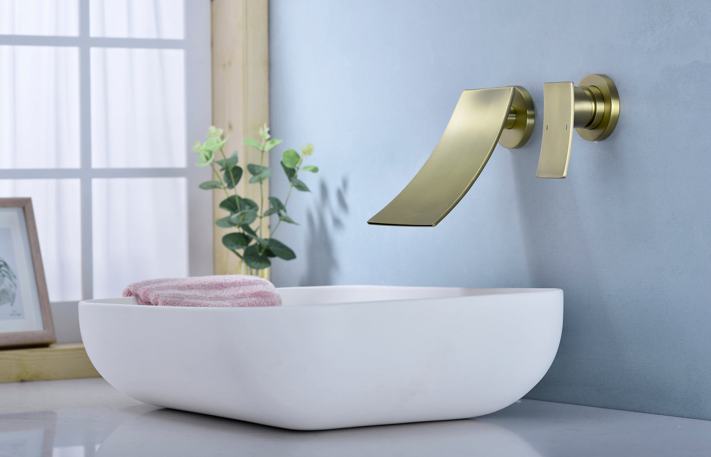 Wall Mount Widespread Bathroom Faucet