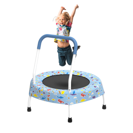 28inch Toddler Trampoline for Kids 1 Year Plus with Handle, Baby Gifts for Boys and Girls, Indoor and Outdoor