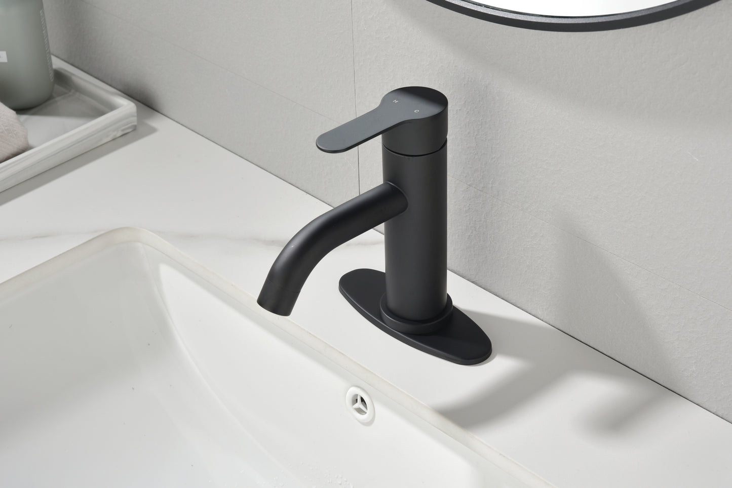 Waterfall Spout Bathroom Faucet,Single Handle Bathroom Vanity Sink Faucet