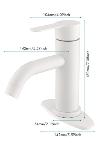 Grifo de baño con caño en cascada, Grifo monomando para lavabo de tocador de baño