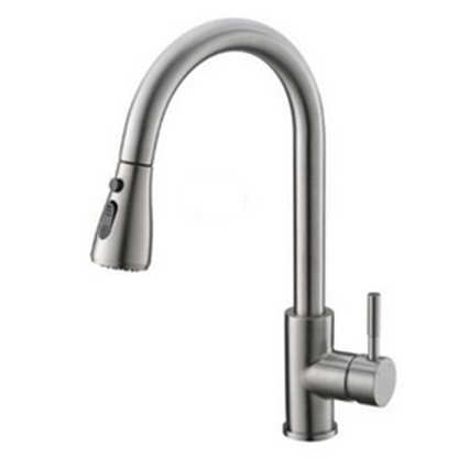 FLG Touch-On Kitchen Faucet with Pull Out Sprayer Single Handle Brass Touch Activated Kitchen Sink Faucet with 2-Way Pull Out Sprayer,Brushed Nickel